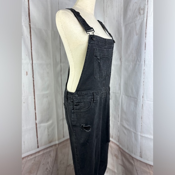 Bluespice Black Girls Overall Distressed, Size 11 - Picture 7 of 8